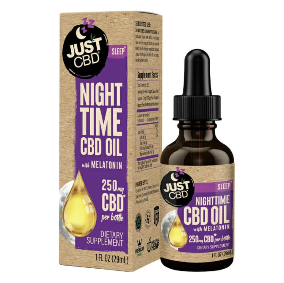 JustCBD Sleep Gummies Raspberry Magnesium Melatonin