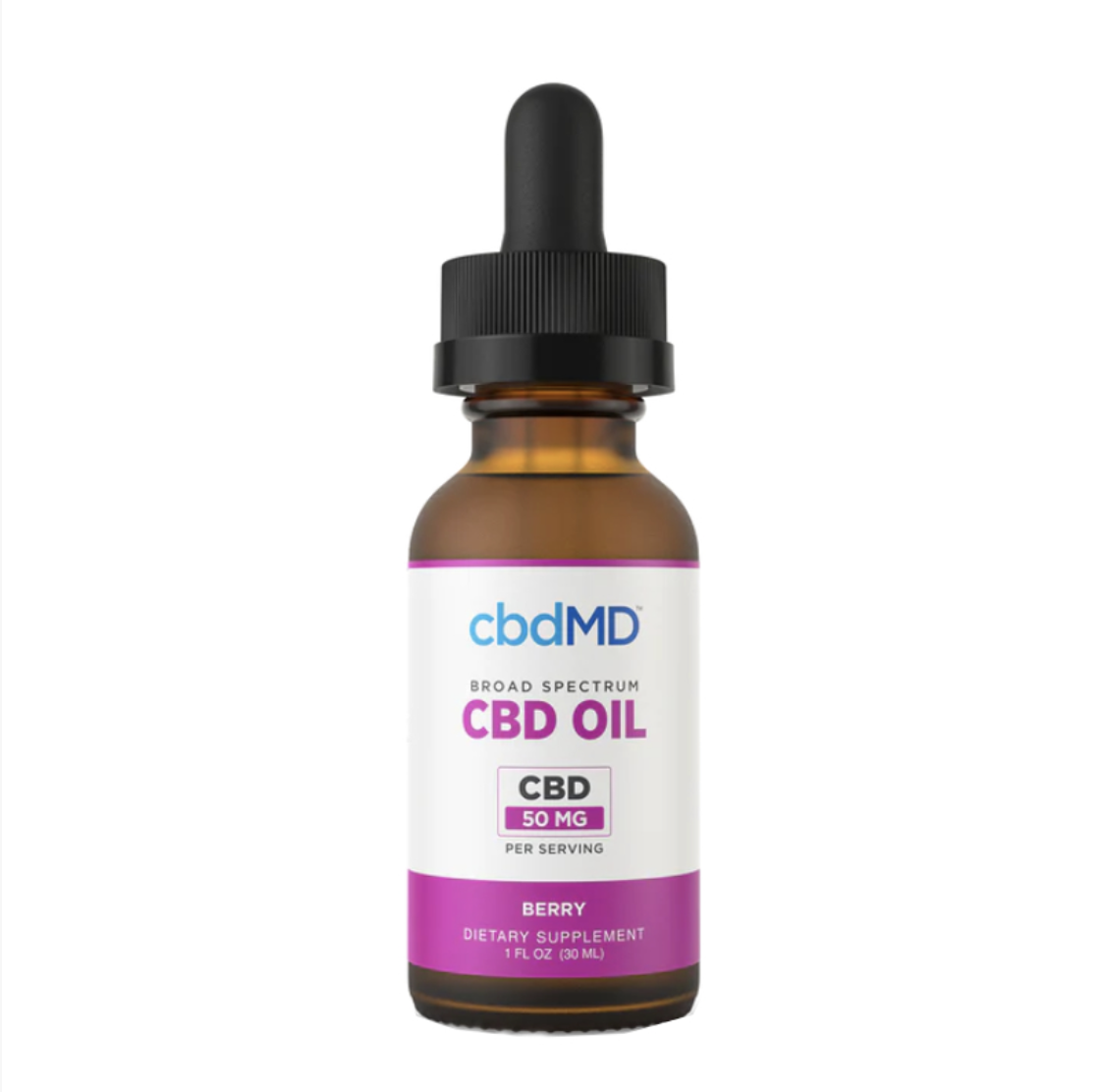 cbdMD Broad Spectrum CBD Oil Berry 50mg